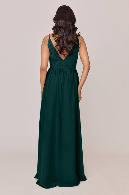 Alma Chiffon Dress | Made To Order | Classic Emerald