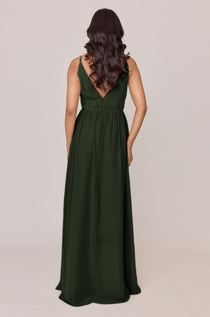 Alma Chiffon Dress | Made To Order | Deep Olive