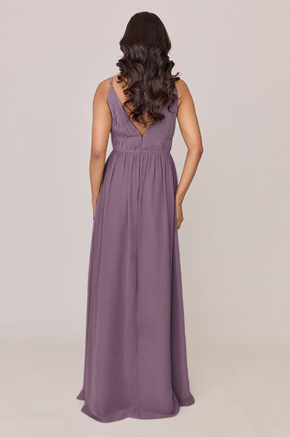 Alma Chiffon Dress | Made To Order | Dusty Purple