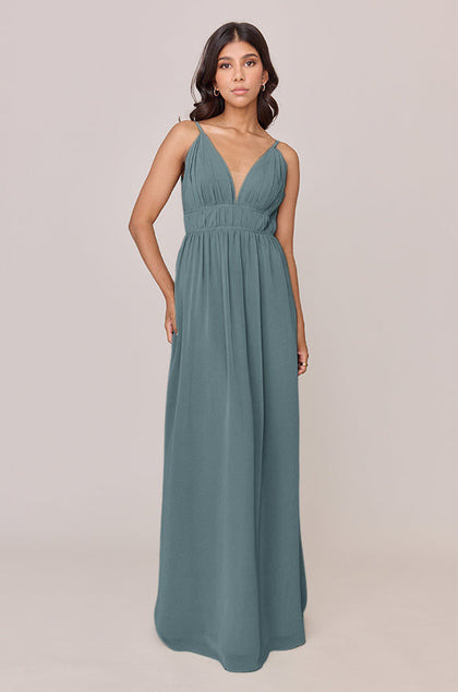 Alma Chiffon Dress | Made To Order | Eucalyptus