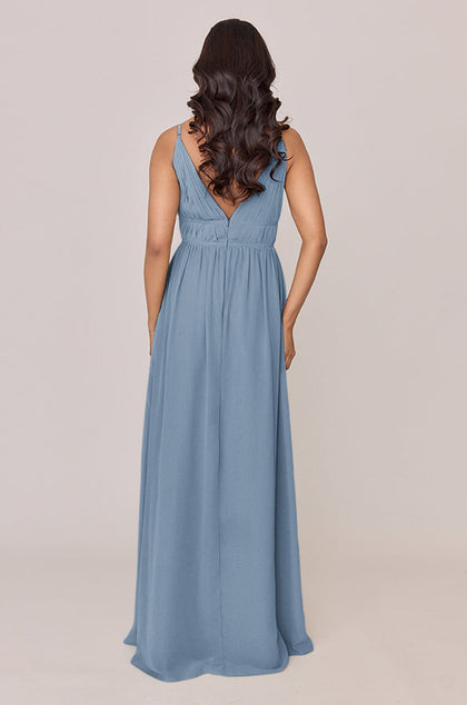 Alma Chiffon Dress | Made To Order | French Blue