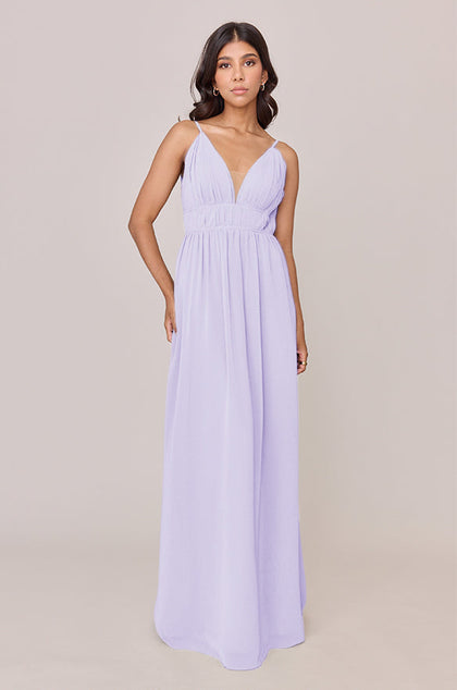 Alma Chiffon Dress | Made To Order | Light Lavender