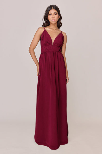 Alma Chiffon Dress | Made To Order | Marsala