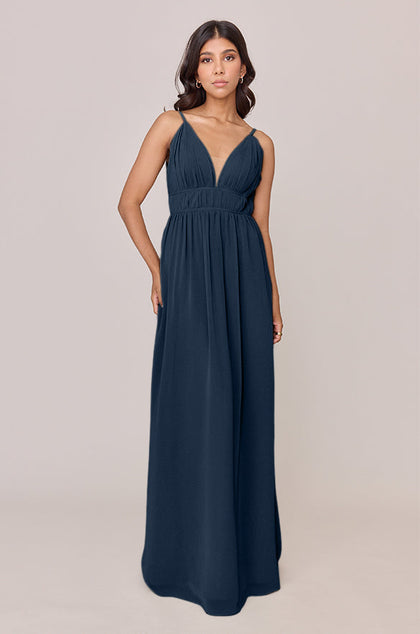 Alma Chiffon Dress | Made To Order | Romantic Blue
