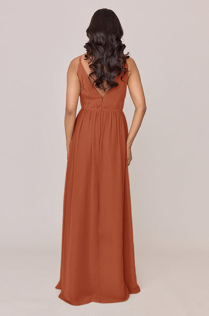 Alma Chiffon Dress | Made To Order | Rust