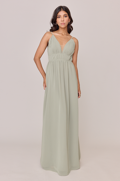 Alma Chiffon Dress | Made To Order | Silver Sage