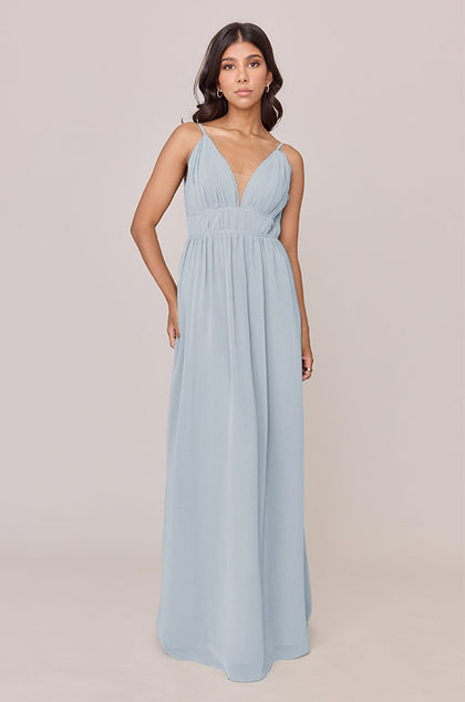 Alma Chiffon Dress | Made To Order | Sky Blue