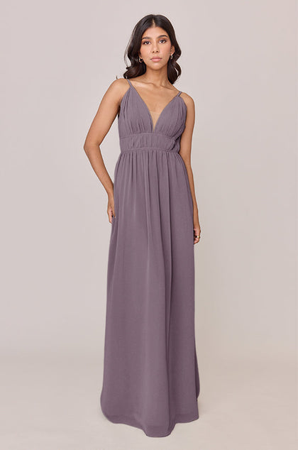 Alma Chiffon Dress | Made To Order | Wisteria