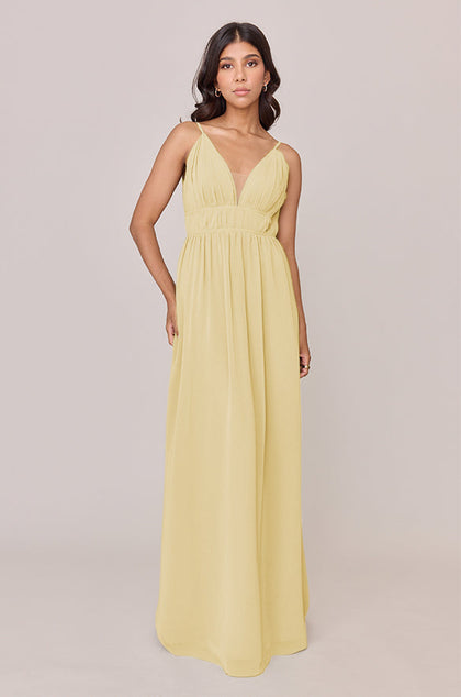 Alma Chiffon Dress | Made To Order | Yellow