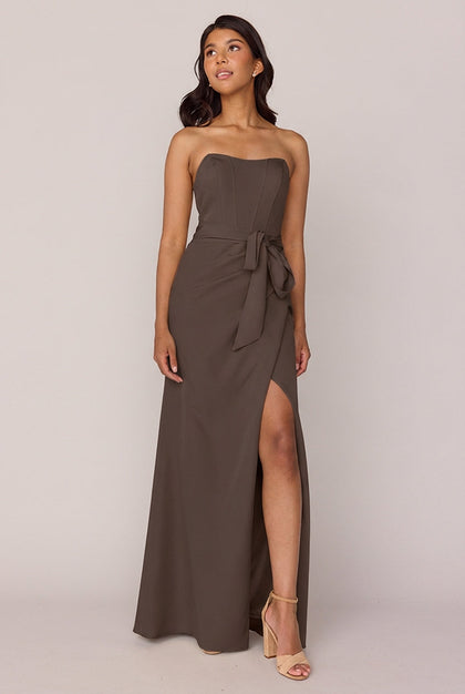 Amara Crepe Dress | Made To Order | Espresso