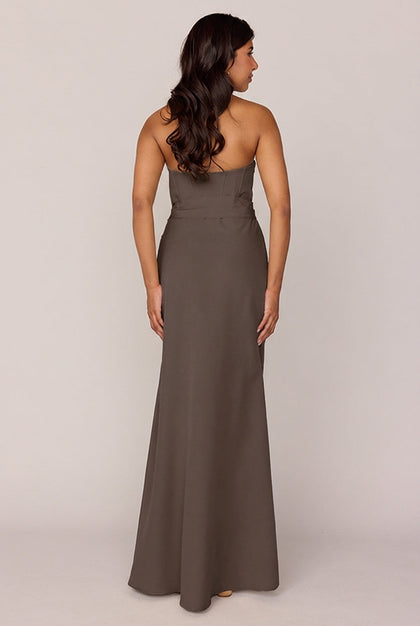 Amara Crepe Dress | Made To Order | Espresso