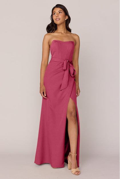 Amara Crepe Dress | Made To Order | Berry