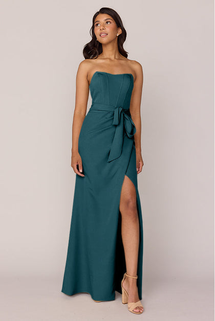 Amara Crepe Dress | Made To Order | Classic Emerald