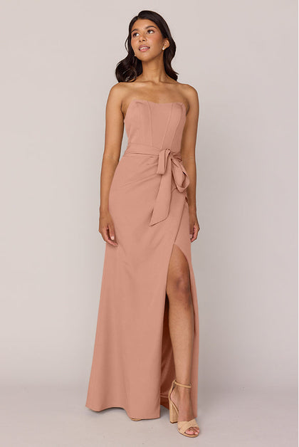 Amara Crepe Dress | Made To Order | Desert Rose