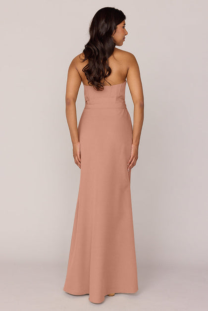 Amara Crepe Dress | Made To Order | Desert Rose