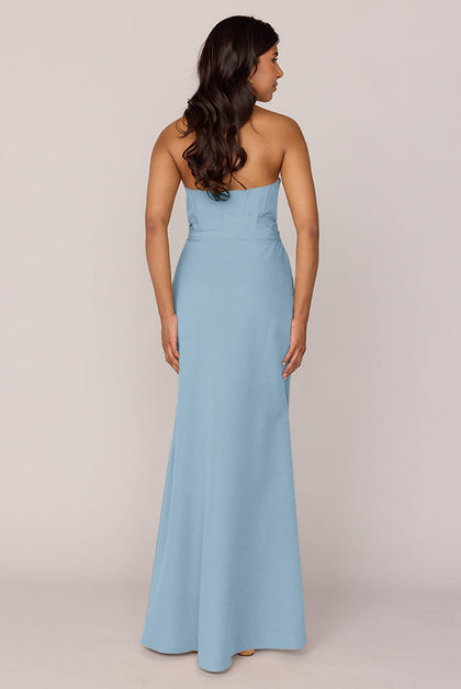 Amara Crepe Dress | Made To Order | French Blue