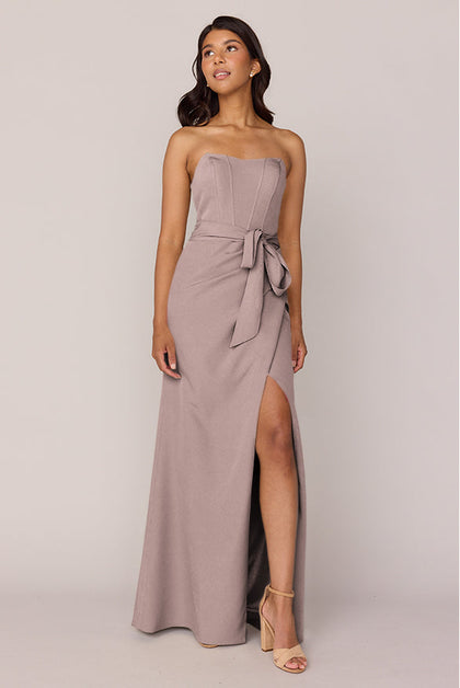 Amara Crepe Dress | Made To Order | Latte