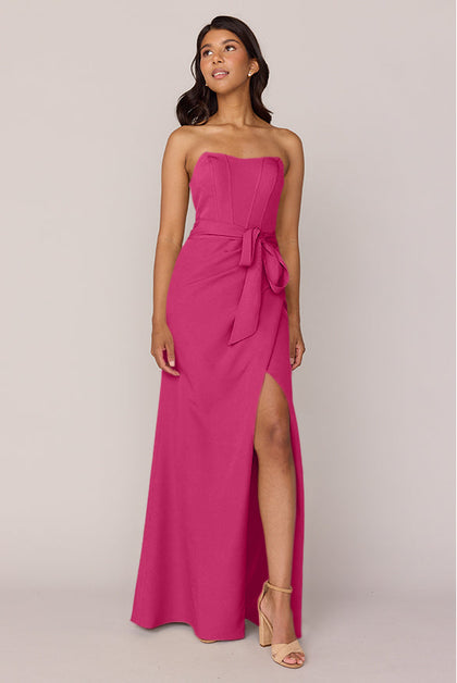 Amara Crepe Dress | Made To Order | Malibu Pink