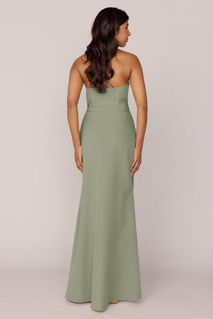 Amara Crepe Dress | Made To Order | Moss