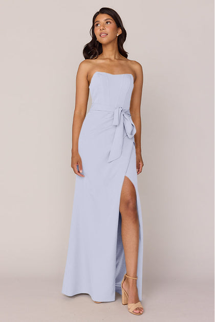 Amara Crepe Dress | Made To Order | Periwinkle