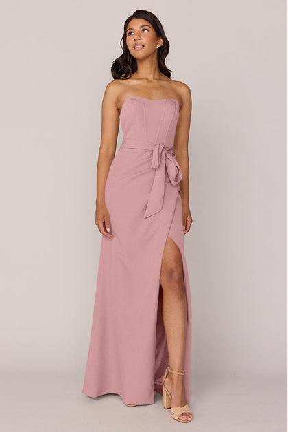 Amara Crepe Dress | Made To Order | Rose Quartz