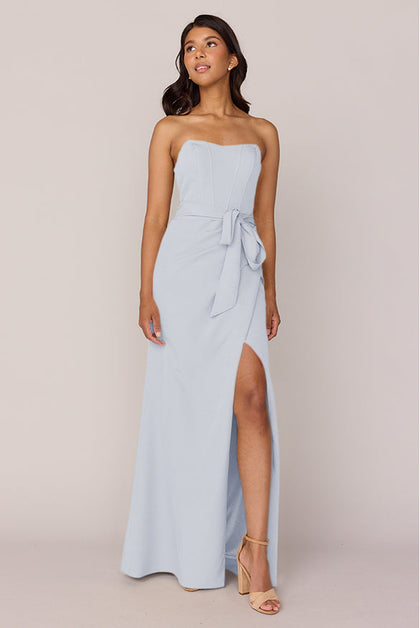 Amara Crepe Dress | Sky Blue