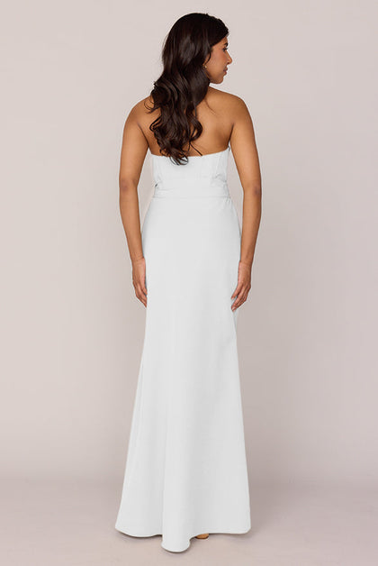 Amara Crepe Dress | Made To Order | White Pearl