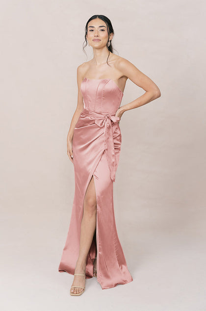 Amara Satin Dress | Made To Order | Blushing Bride