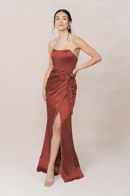 Amara Satin Dress | Made To Order | Cinnamon Rose