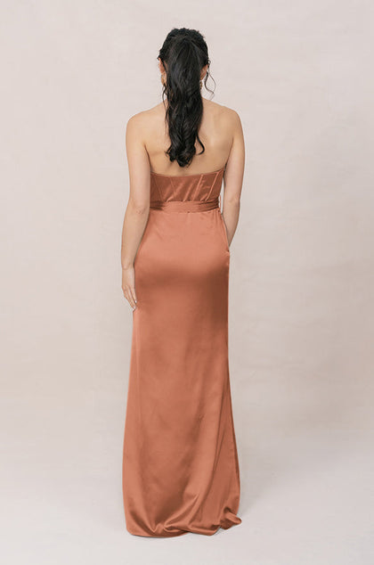 Amara Satin Dress | Made To Order | Copper
