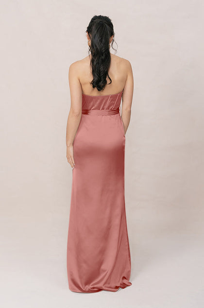Amara Satin Dress | Made To Order | Desert Rose