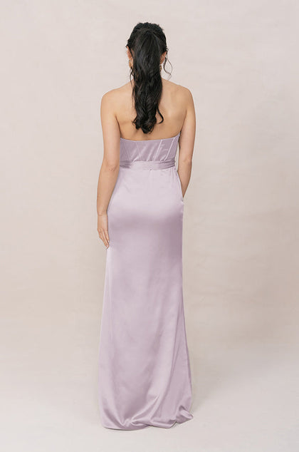 Amara Satin Dress | Made To Order | Lilac