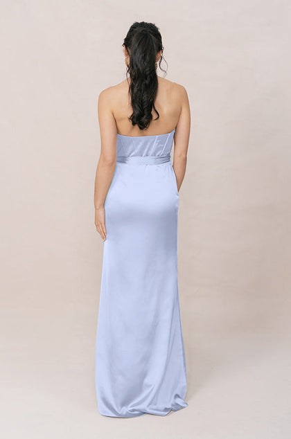 Amara Satin Dress | Made To Order | Periwinkle