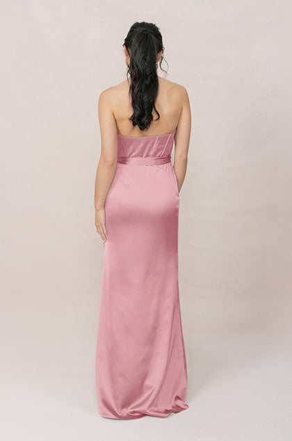 Amara Satin Dress | Made To Order | Rosette
