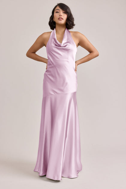 Amaya Satin Dress | Made To Order | Baby Pink