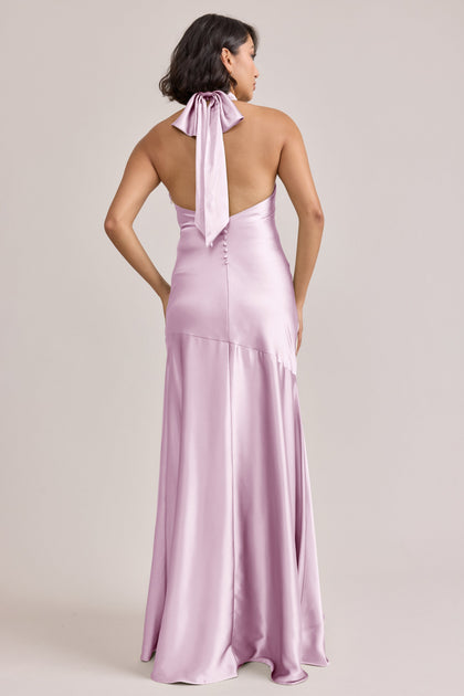 Amaya Satin Dress | Made To Order | Baby Pink