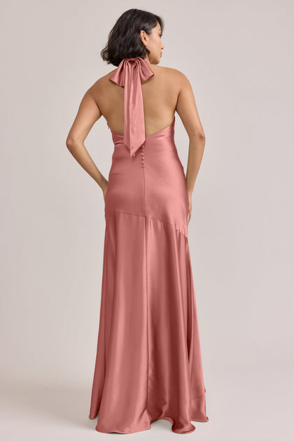Amaya Satin Dress | Made To Order | Desert Rose