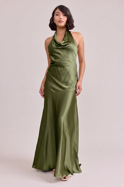 Amaya Satin Dress | Made To Order | Fern