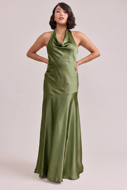 Amaya Satin Dress | Made To Order | Fern