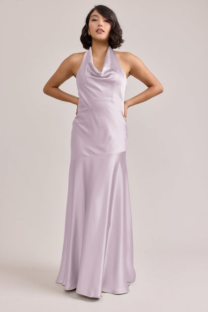 Amaya Satin Dress | Made To Order | Lilac