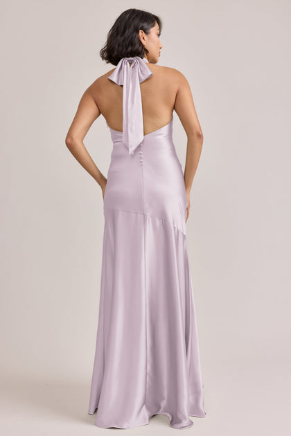 Amaya Satin Dress | Made To Order | Lilac