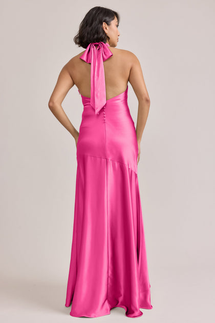Amaya Satin Dress | Made To Order | Malibu Pink