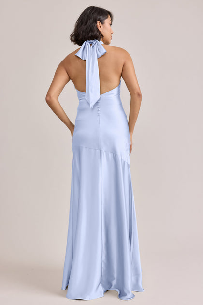 Amaya Satin Dress | Made To Order | Periwinkle