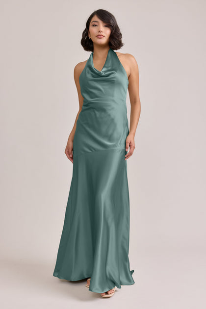 Amaya Satin Dress | Made To Order | Rosemary