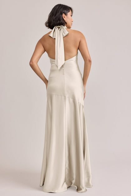 Amaya Satin Dress | Made To Order | Soft Champagne