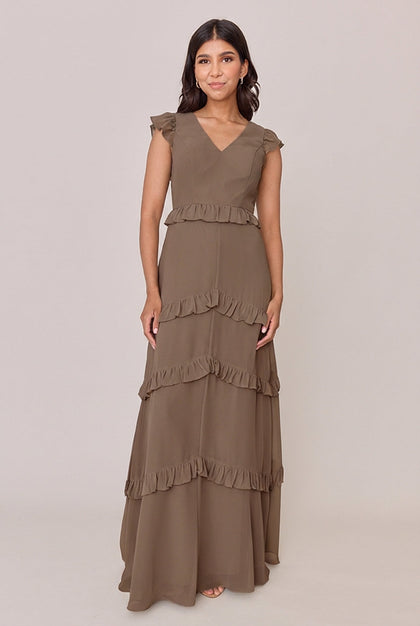 Amelia Chiffon Dress | Made To Order | Truffle