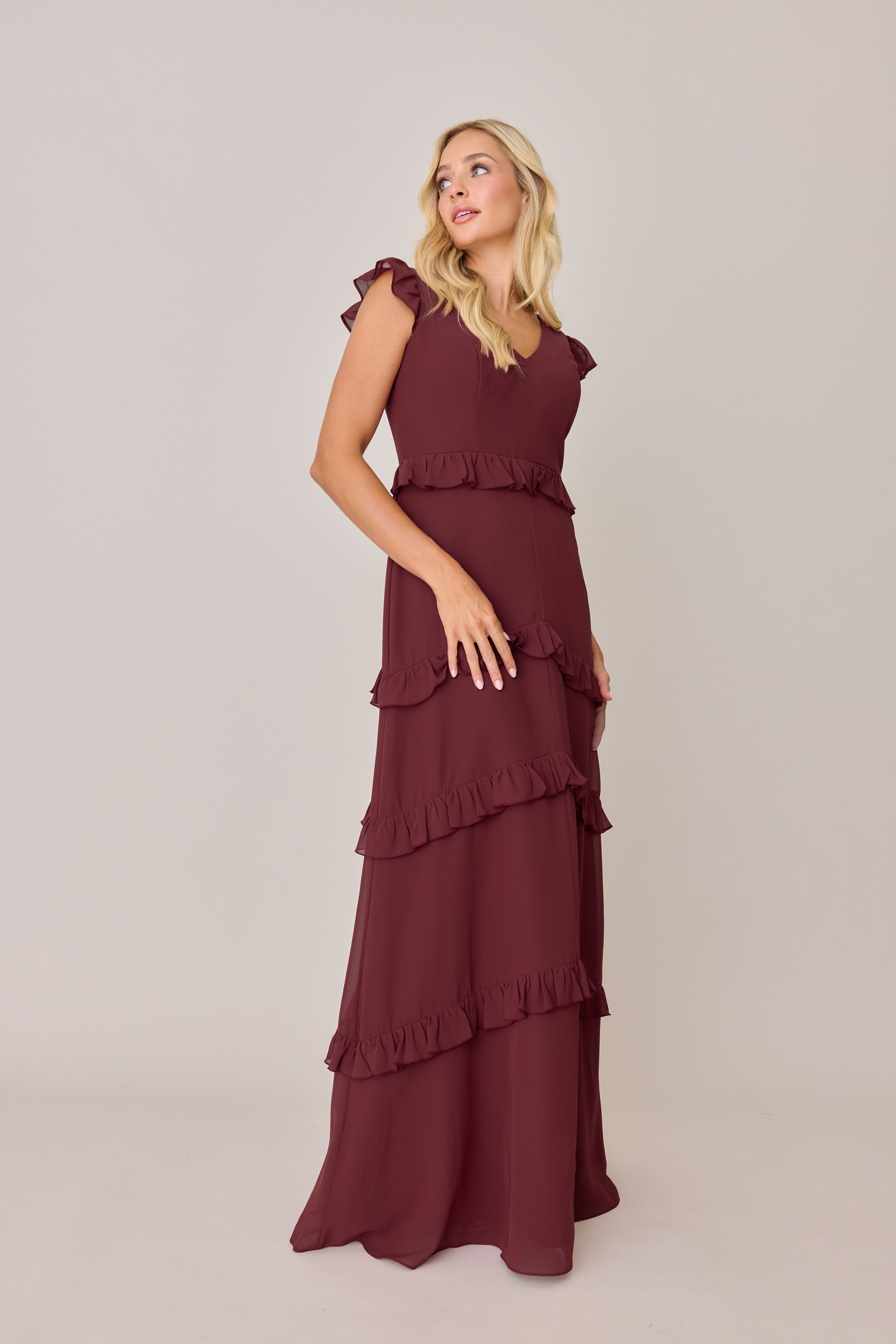 Amelia Chiffon Dress | Made To Order Marsala Amelia Chiffon Dress | Made To Order Marsala