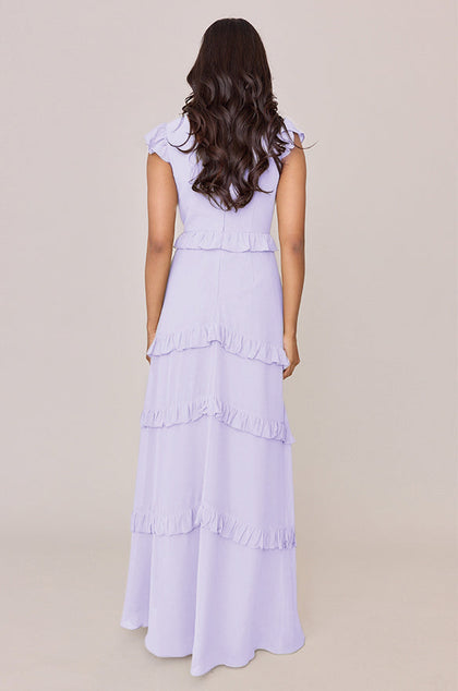 Amelia Chiffon Dress | Made To Order | Light Lavender