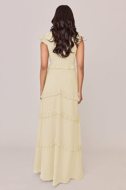Amelia Chiffon Dress | Made To Order | Yellow