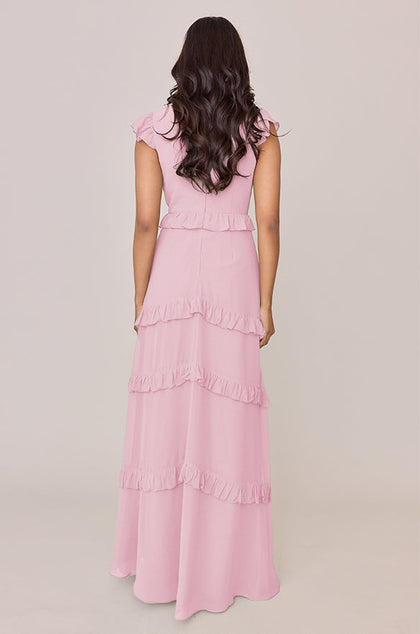 Amelia Chiffon Dress | Made To Order | Perfect Pink